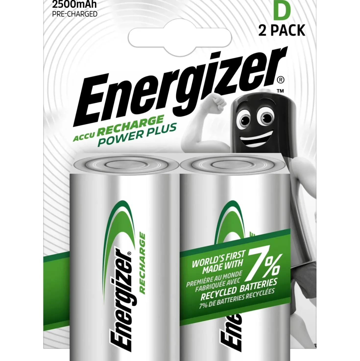 Batterie Energizer POWER PLUS RECH D Mono 2500 mAh 2 pz