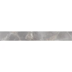Battiscopa in gres porcellanato Iberis Elite grigio 7,5x60 cm