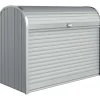 Baule da esterno Biohort Storemax 160 cm argento metallizzato