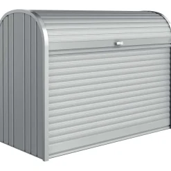 Baule da esterno Biohort Storemax 160 cm argento metallizzato