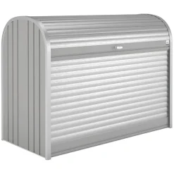 Baule da esterno Biohort Storemax 160 cm argento metallizzato