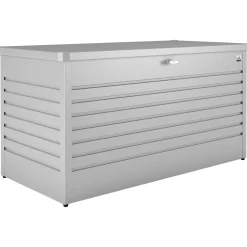 Baule da esterno Biohort 159x79x83 cm argento metallizzato