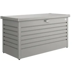 Baule da esterno Biohort 71x134x62 cm grigio quarzo metallizzato