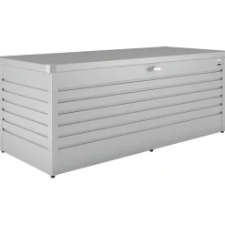 Baule da esterno Biohort 181x79x71 cm argento metallizzato