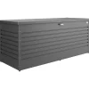 Baule da esterno Biohort 181x79x71 cm grigio scuro metallizzato