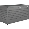 Baule da esterno Biohort 71x134x62 cm grigio scuro metallizzato