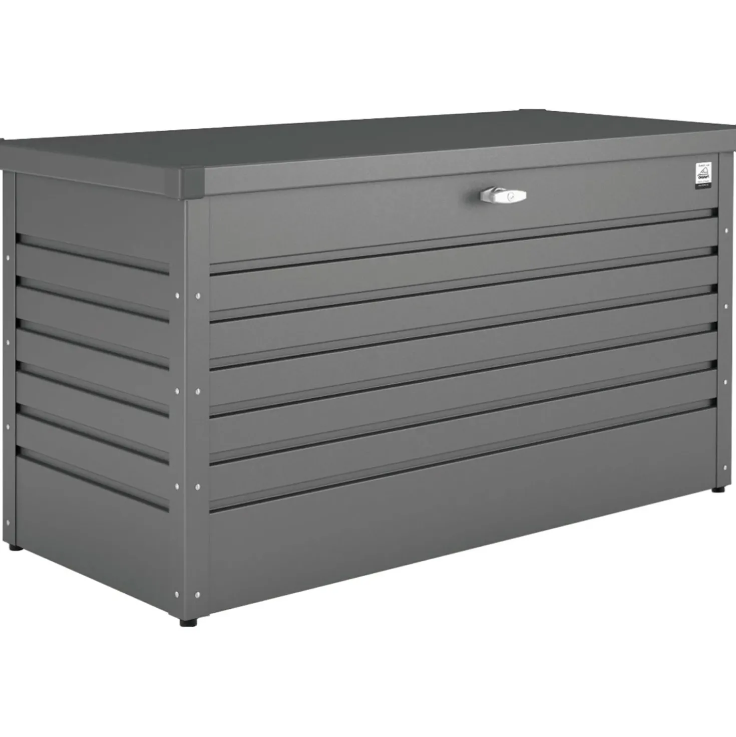 Baule da esterno Biohort 71x134x62 cm grigio scuro metallizzato