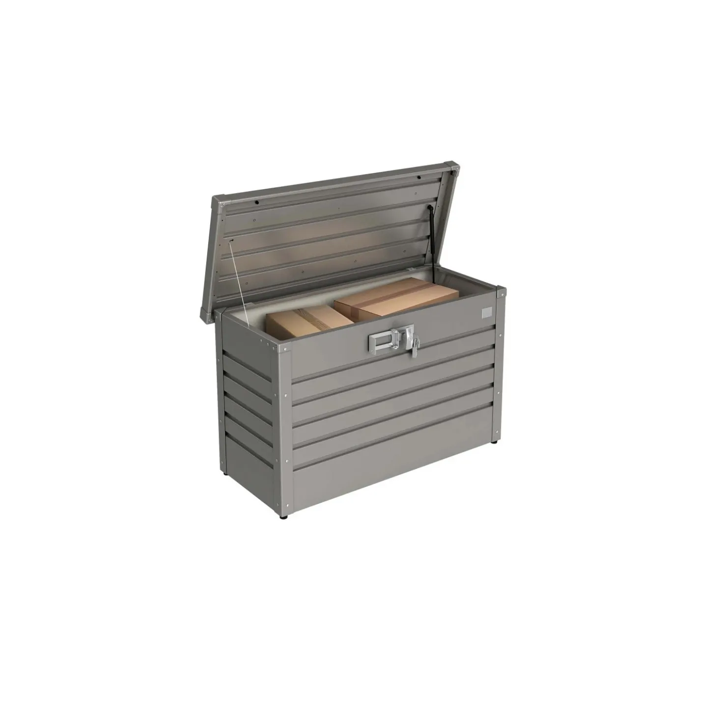 Baule da esterno Biohort Paketbox 100 101x46x61 cm grigio quarzo metall.