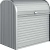 Baule da esterno Biohort Storemax 120 cm argento metallizzato