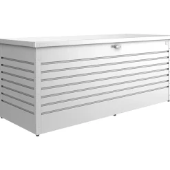 Baule da esterno Biohort 201x79x83 cm argento metallizzato
