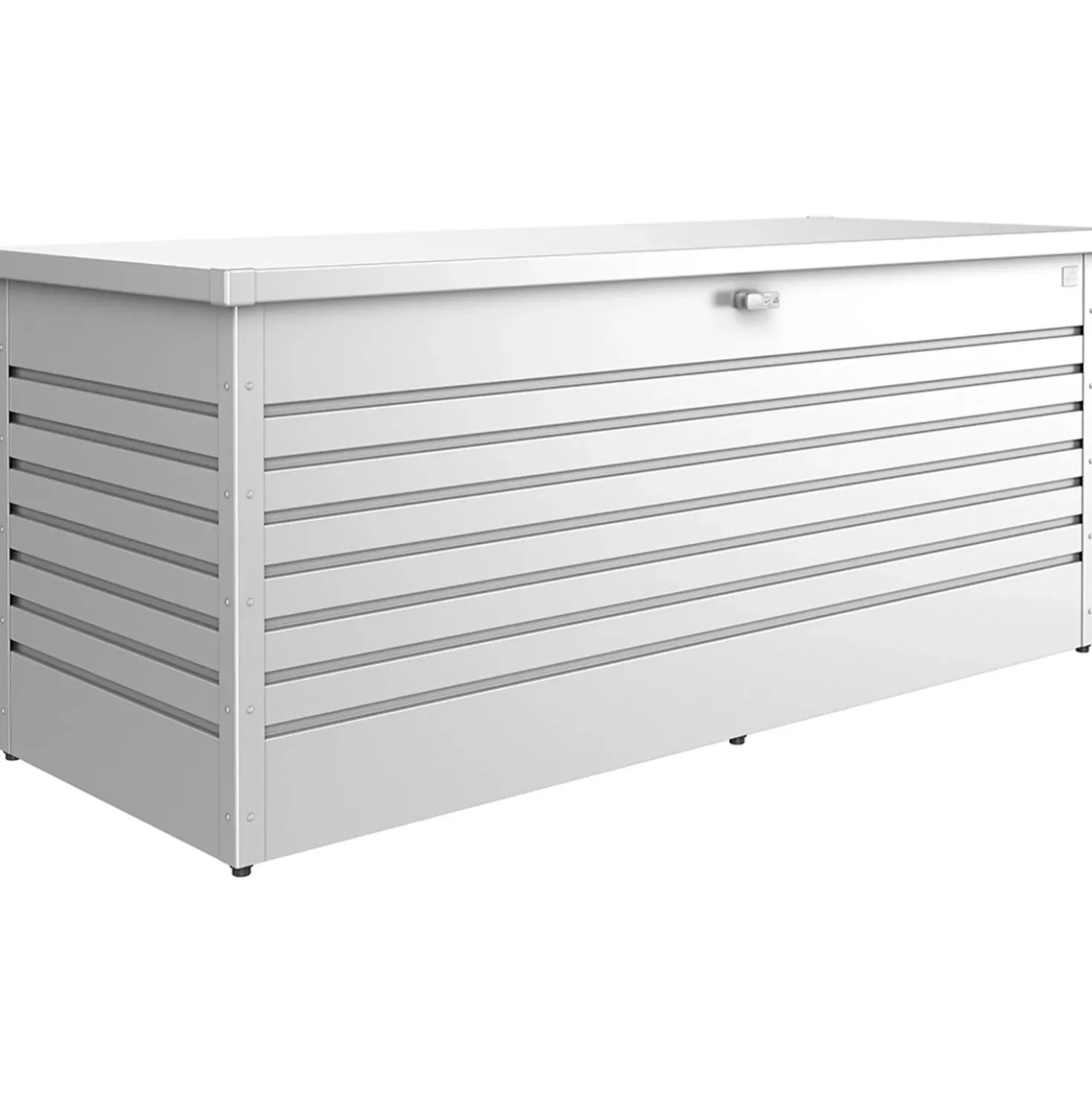 Baule da esterno Biohort 201x79x83 cm argento metallizzato