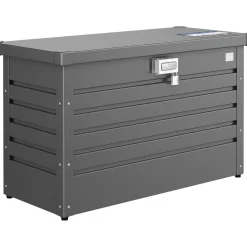 Baule da esterno Biohort Paketbox 100 101x46x61 cm grigio scuro metallizzato