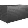Baule da esterno Biohort 159x79x83 cm grigio scuro metallizzato