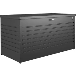 Baule da esterno Biohort 159x79x83 cm grigio scuro metallizzato