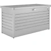 Baule da esterno Biohort 71x134x62 cm argento metallizzato