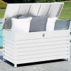 Baule da esterno con ruote 138x72x75 cm bianco