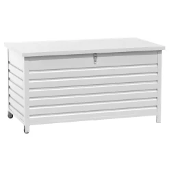 Baule da esterno con ruote 138x72x75 cm bianco