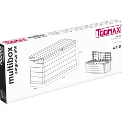 Baule da esterno Elegance in plastica multiuso 117x45x56 cm
