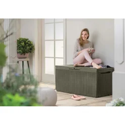 Baule da esterno Springwood 123x54x57 cm 305 l verde