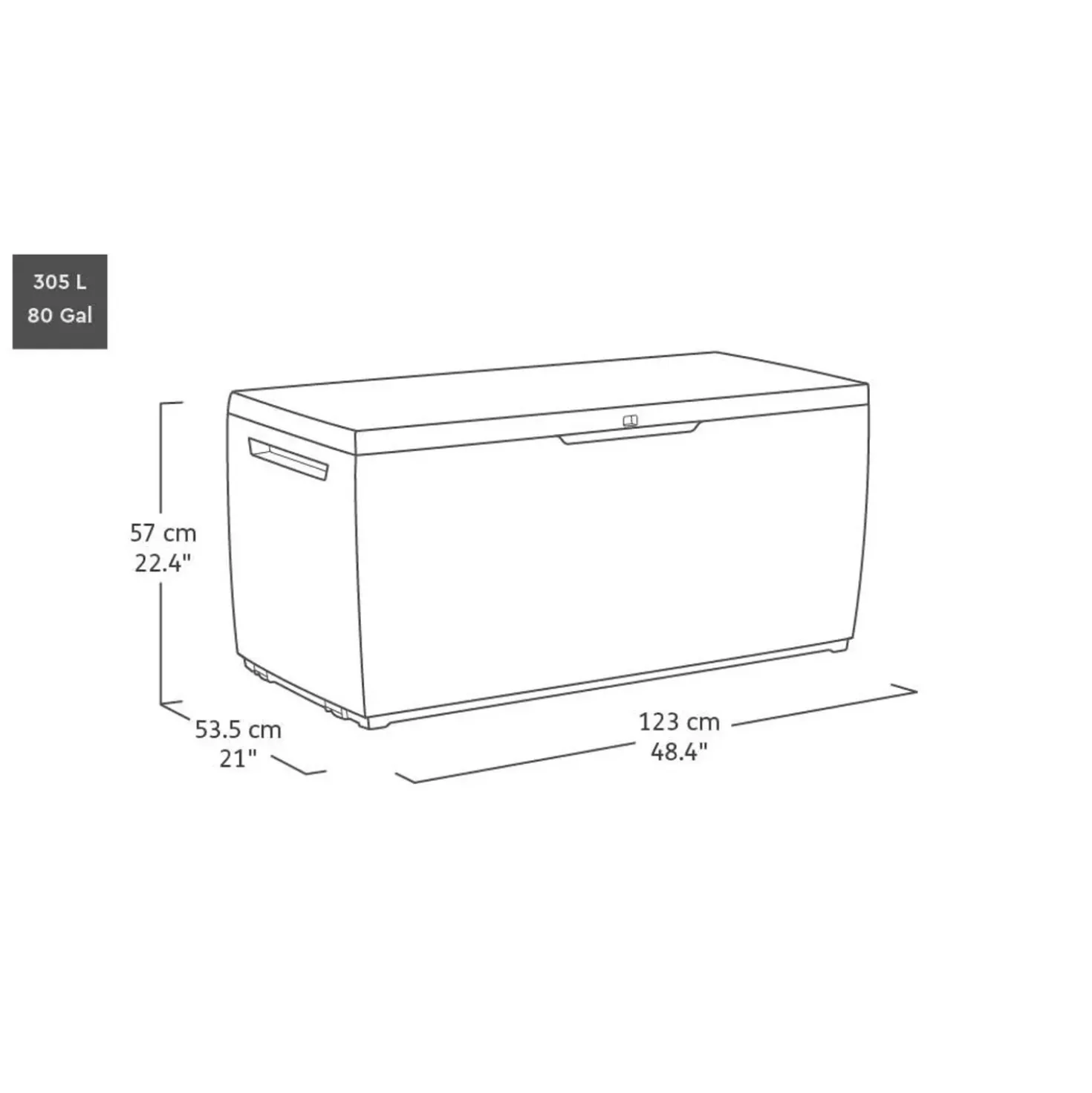 Baule da esterno Springwood 123x54x57 cm 305 l verde