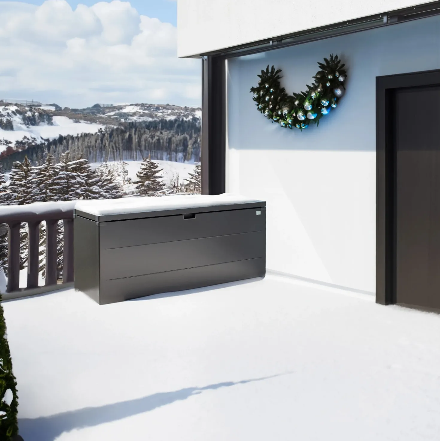 Baule da esterno Stylebox Biohort 140 Grigio scuro metallizzato 140x60x71 cm