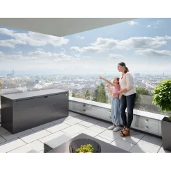 Baule da esterno Stylebox Biohort 140 Grigio scuro metallizzato 140x60x71 cm