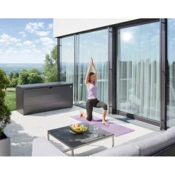 Baule da esterno Stylebox Biohort 170 Grigio scuro metallizzato 170x70x81 cm