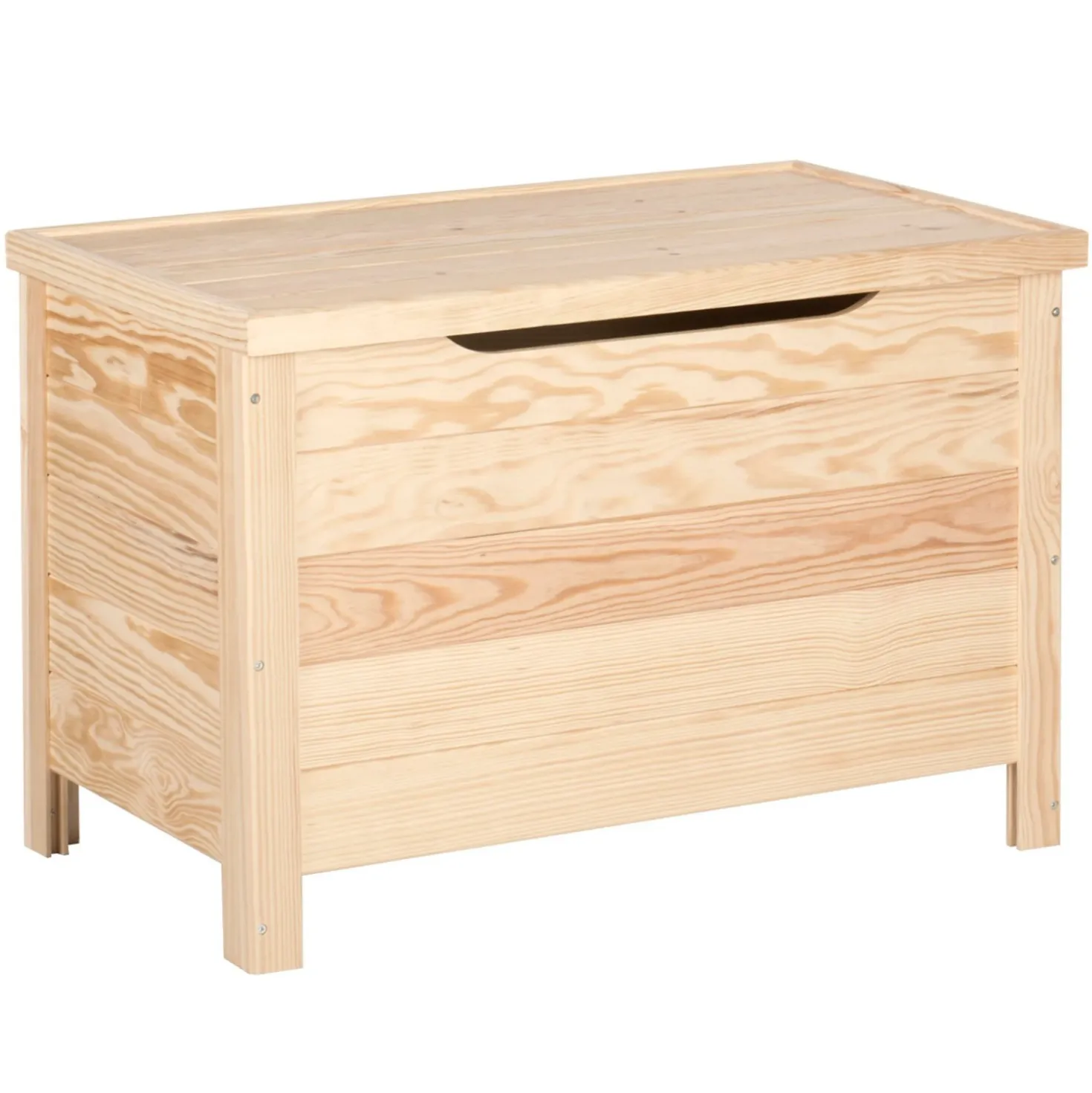 Baule in legno con piedini 70x40x48 cm