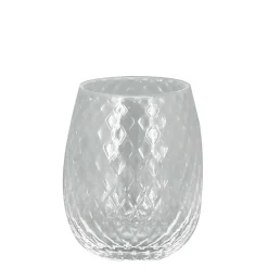 Bicchiere bagno in vetro Diamond trasparente