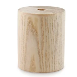 Bicchierino copriportalampada in legno grezzo verniciabile