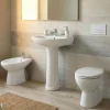 Bidet a terra Lake in ceramica bianco