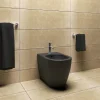 Bidet Arc filo muro a terra 54x36 cm nero opaco