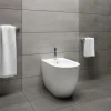 Bidet Arc filo muro a terra 54x36 cm bianco opaco