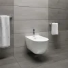 Bidet sospeso Arc in ceramica bianca lucida 54x35 cm