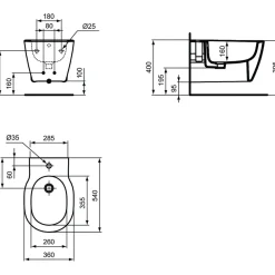 Bidet sospeso Ideal Smart Ideal Standard