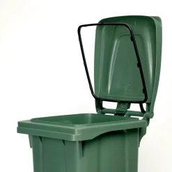 Bidone spazzatura carrellato con pedale Stefanplast 120 l verde