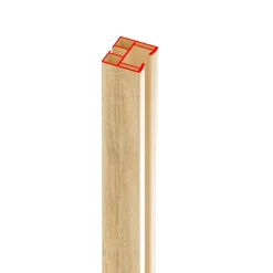 Binario di scorrimento per porta a soffietto in PVC rovere chiaro 180 cm