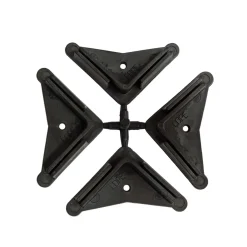 Blister da 4 piedini in plastica per montante 50x50 nero