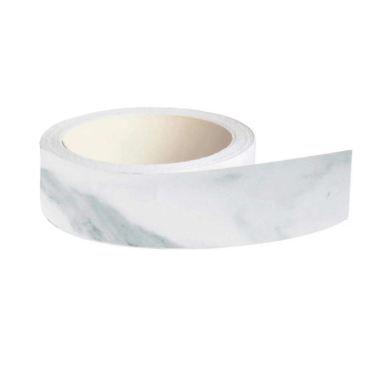 Bordo per top cucina preincollato marmo bianco venato 44x5000 mm
