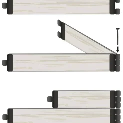Bordura modulare in WPC, marrone, 1 x 1 m