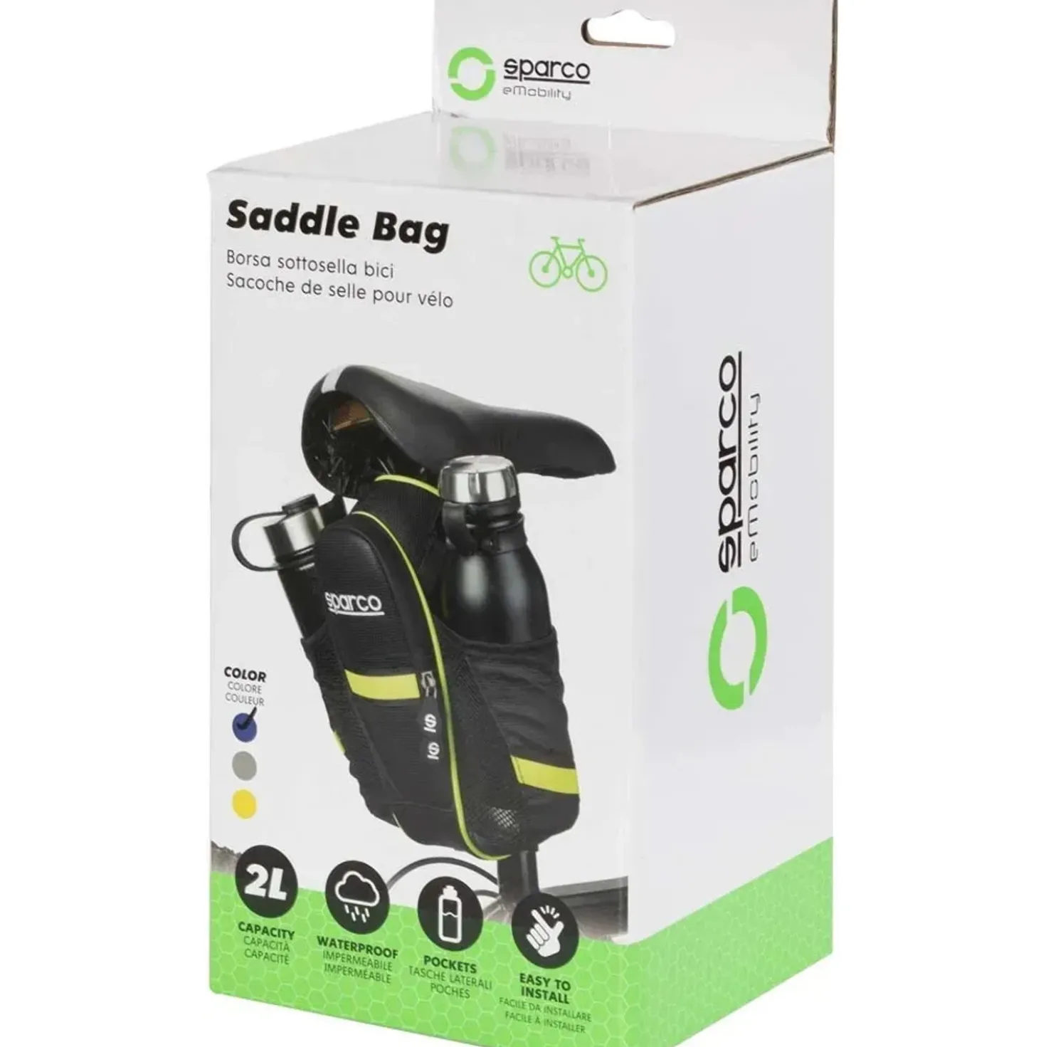 Borsa da sella Sparco c/ tasca per borraccia