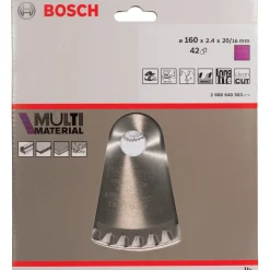 Bosch lama per seghe circolari Multi Material Ø 160 42D