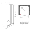 Box doccia a soffietto 1 lato regolabile bianco H 184 x L 140 cm