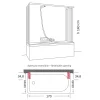 Box doccia a soffietto 1 lato regolabile bianco H 184 x L 92 cm
