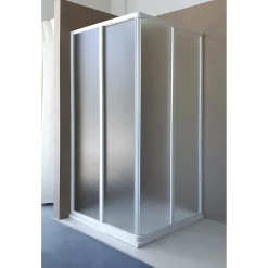Box doccia angolo 4 ante scorrevole 68/79 cm bianco