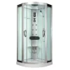 Box doccia multifunzione Agatea 90x90 cm semicircolare con tetto