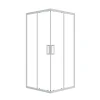 Box doccia quadrato Cobalt cromato in vetro