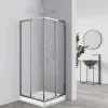 Box doccia quadrato in vetro 4 mm 79x80,5 cm cromato