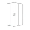 Box doccia rettangolare Cobalt cromato in vetro H 185 cm