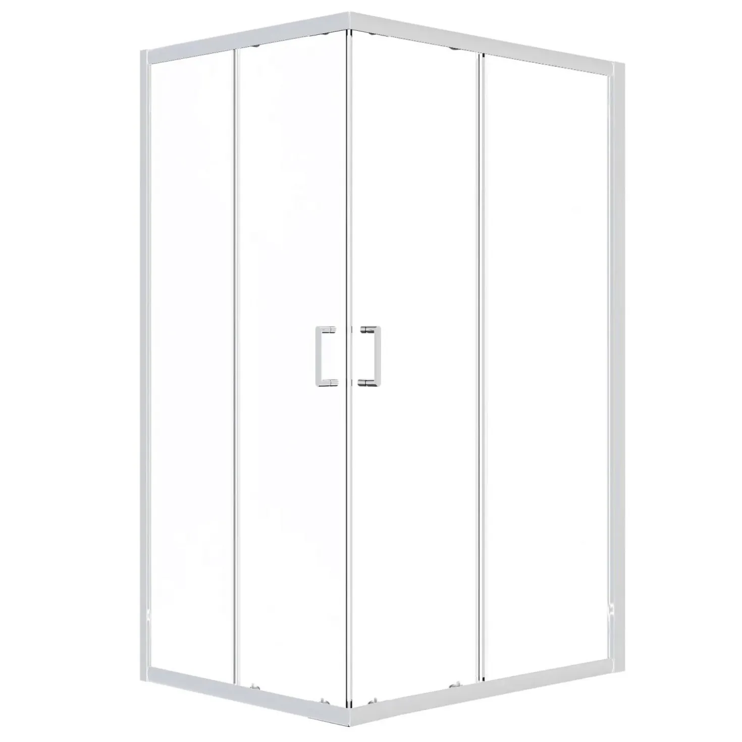 Box doccia rettangolare Indigo 88-100 x 68-80 cm H 190 cm cromo